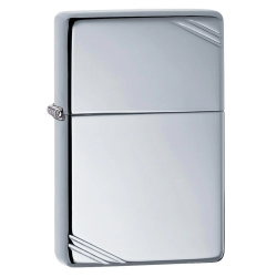 Zippo High Polish Brass Chrome With Slashes 260